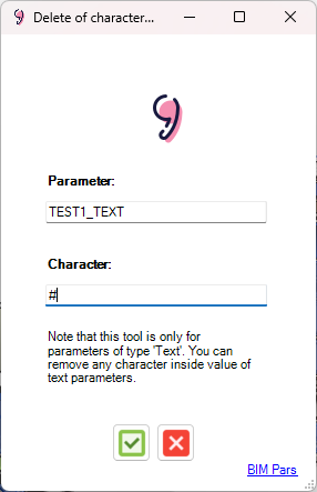deletecharacterfromparam